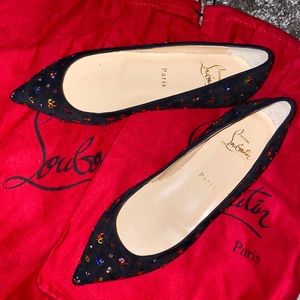 💰⬇️Christian Louboutin Crystal Flat